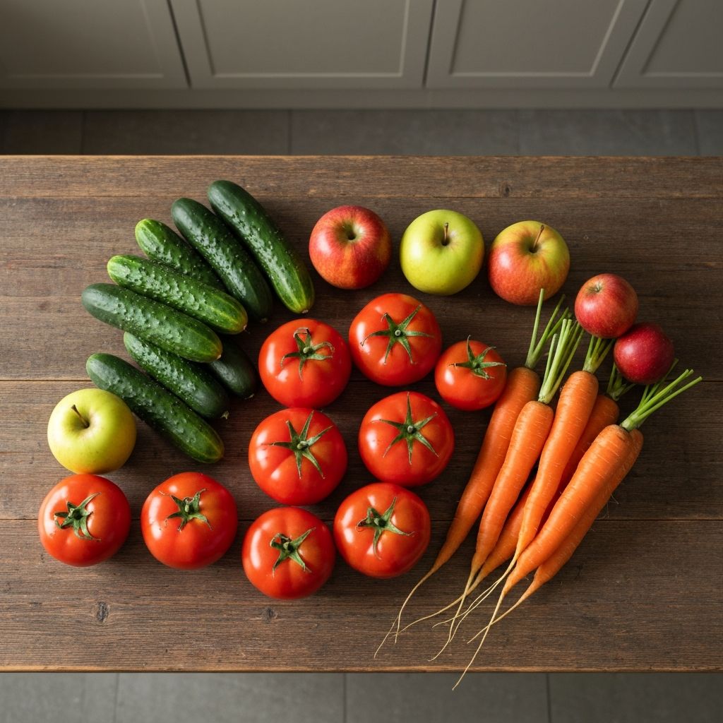 Frisches Gemüse und Obst